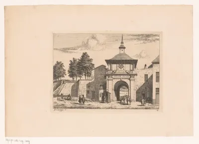 Gezicht op de Kipdorppoort in Antwerpen