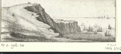Gezicht op de klif van Dover