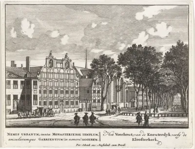 Gezicht op de Kneuterdijk en het Lange Voorhout te Den Haag