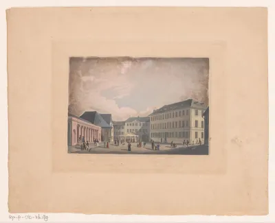 Gezicht op de Kochbrunnen in Wiesbaden