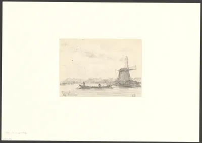 Gezicht op de Koenenmolen aan de Nieuwe Meer