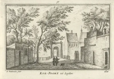 Gezicht op de Koepoort te Leiden, 1620
