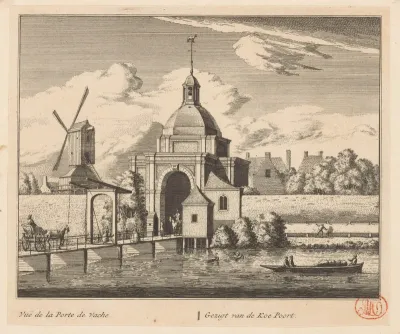 Gezicht op de Koepoort te Leiden