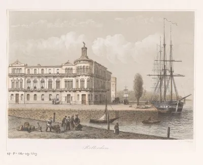 Gezicht op de Koninklijke Nederlandsche Yachtclub in Rotterdam