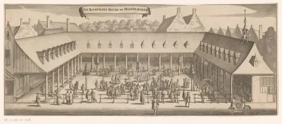 Gezicht op de Koopmansbeurs te Middelburg
