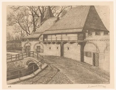 Gezicht op de Koppelpoort in Amersfoort