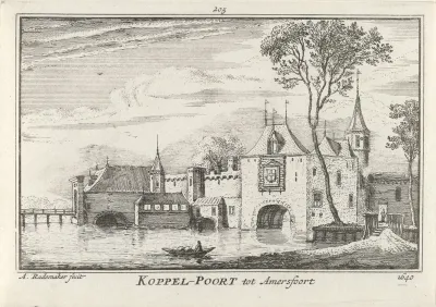 Gezicht op de Koppelpoort te Amersfoort, 1640