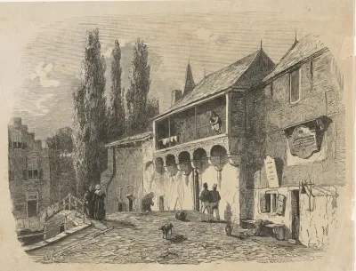 Gezicht op de Koppelpoort te Amersfoort