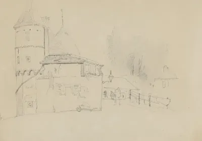 Gezicht op de Koppelpoort te Amersfoort