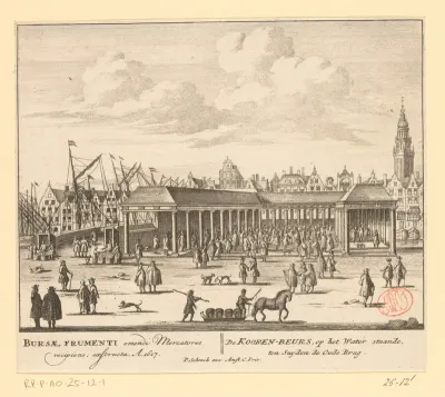 Gezicht op de Korenbeurs te Amsterdam