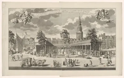 Gezicht op de Korenbeurs te Amsterdam