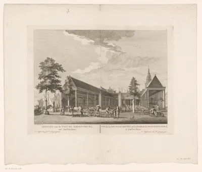 Gezicht op de Korenbeurs te Amsterdam