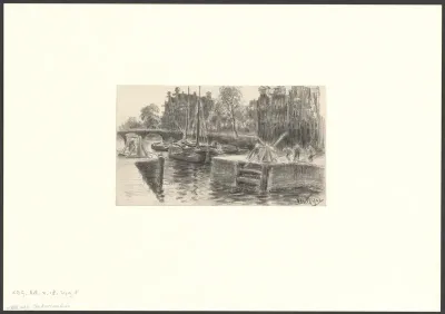 Gezicht op de Korte Prinsengracht en de Eenhoornsluis