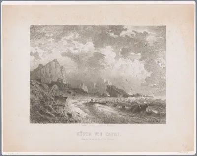 Gezicht op de kust van Capri