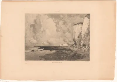 Gezicht op de kustlijn bij Dieppe