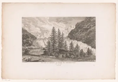 Gezicht op de Lage Grindelwaldgletsjer