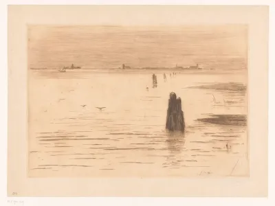 Gezicht op de Lagune van Venetië bij Chioggia