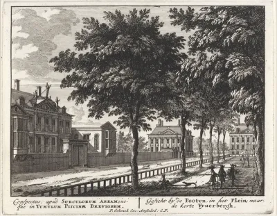 Gezicht op de Lange Poten en het Plein te Den Haag
