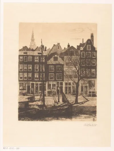 Gezicht op de Lauriergracht en de Westertoren