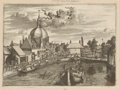 Gezicht op de Leidse Dam te Leidschendam