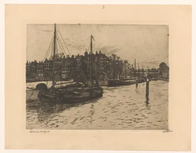 Gezicht op de Leuvehaven in Rotterdam