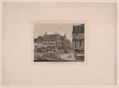 Gezicht op de Liebfrauenberg in Frankfurt am Main