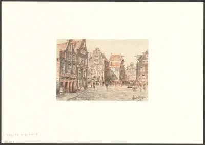 Gezicht op de Lindengracht, hoek Tweede Lindendwarsstraat