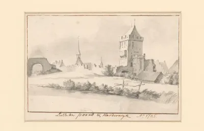 Gezicht op de Luttekepoort te Harderwijk