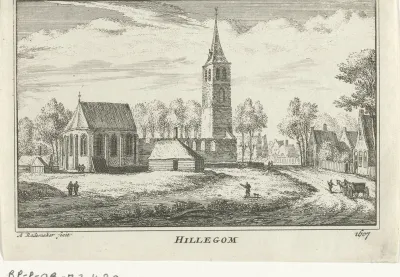 Gezicht op de Maartenskerk te Hillegom, 1607