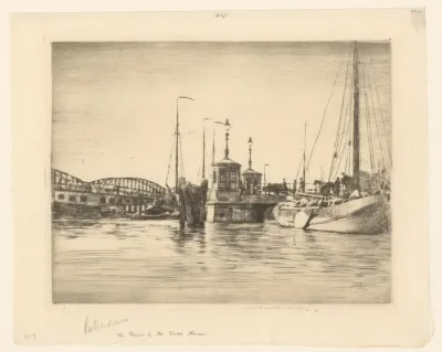 Gezicht op de Maas bij de Oude Haven te Rotterdam