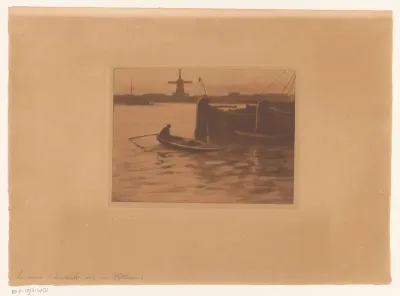 Gezicht op de Maas bij Dordrecht