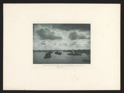 Gezicht op de Maas bij Rotterdam