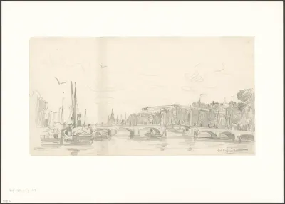 Gezicht op de Magere Brug