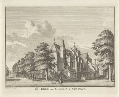 Gezicht op de Mariakerk te Utrecht