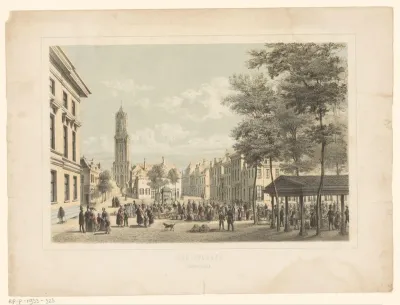 Gezicht op de Mariaplaats in Utrecht