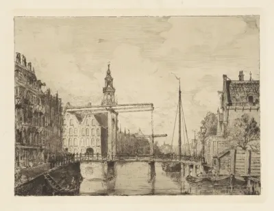 Gezicht op de Markengracht te Amsterdam