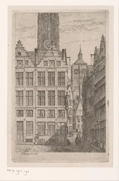 Gezicht op de meubelmakerij van Pieter-Jozef Linnig in Antwerpen