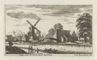 Gezicht op de Morebleek buiten Amsterdam