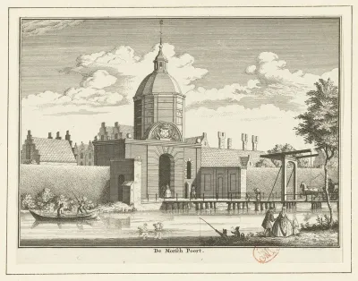 Gezicht op de Morspoort te Leiden