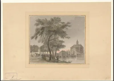 Gezicht op de Muiderpoort