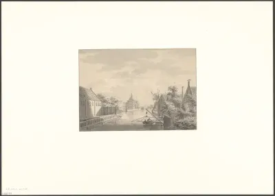 Gezicht op de Muiderpoort vanaf de Plantage Muidergracht