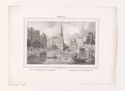 Gezicht op De Munt in Amsterdam