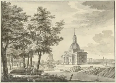 Gezicht op de nieuw gebouwde Muiderpoort, 1771