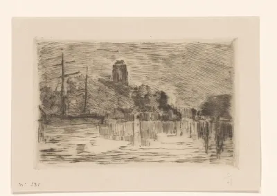 Gezicht op de Nieuwe Haven in Dordrecht