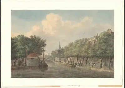 Gezicht op de Nieuwe Herengracht, hoek Muidergracht