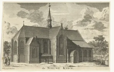 Gezicht op de Nieuwe Kerk te Alphen aan den Rijn