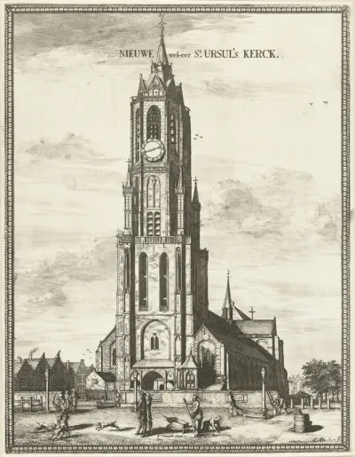 Gezicht op de Nieuwe Kerk te Delft