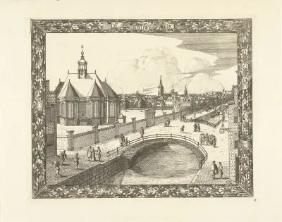 Gezicht op de Nieuwe Kerk te Den Haag
