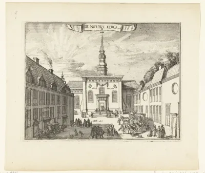 Gezicht op de Nieuwe Kerk te Haarlem