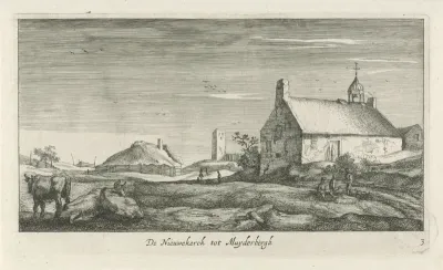 Gezicht op de nieuwe kerk te Muiderberg